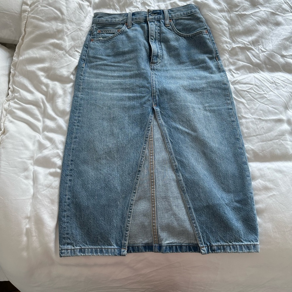 Denim Forum Midi Skirt